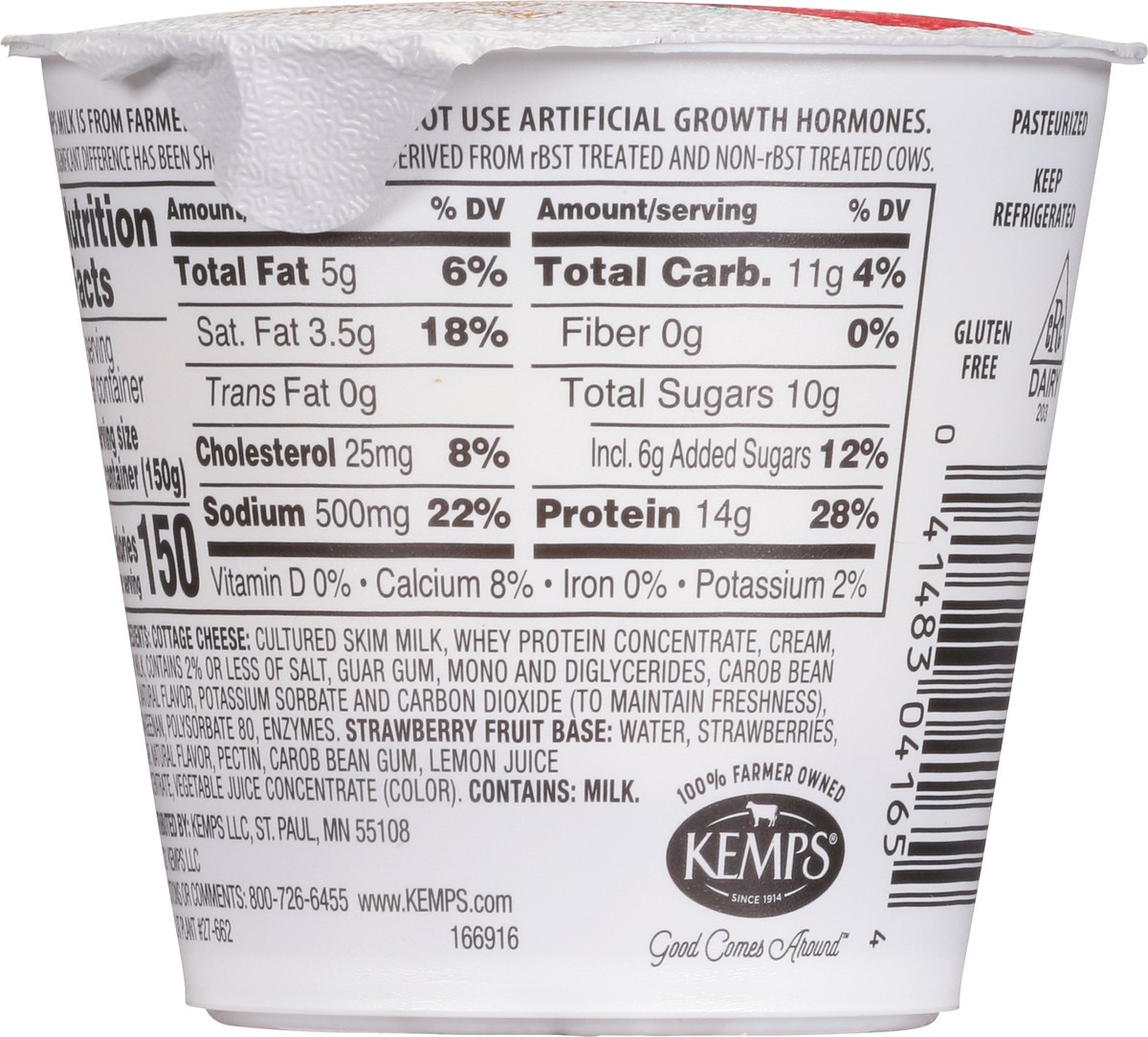 slide 5 of 14, Kemps Fruit On Bottom Strawberry Cottg Chse, 