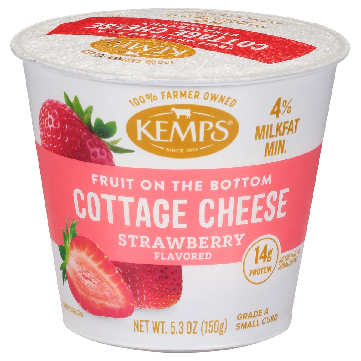 slide 3 of 14, Kemps Fruit On Bottom Strawberry Cottg Chse, 