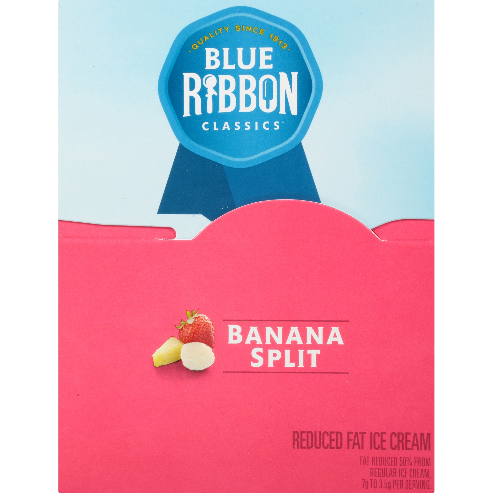 slide 4 of 8, Blue Ribbon Classics by Blue Bunny Banana Split Light Ice Cream, 56 fl oz