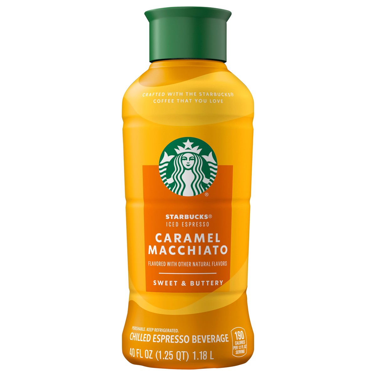 slide 1 of 9, Starbucks Iced Espresso Beverage Caramel Macchiato 40 Fl Oz, 40 fl oz