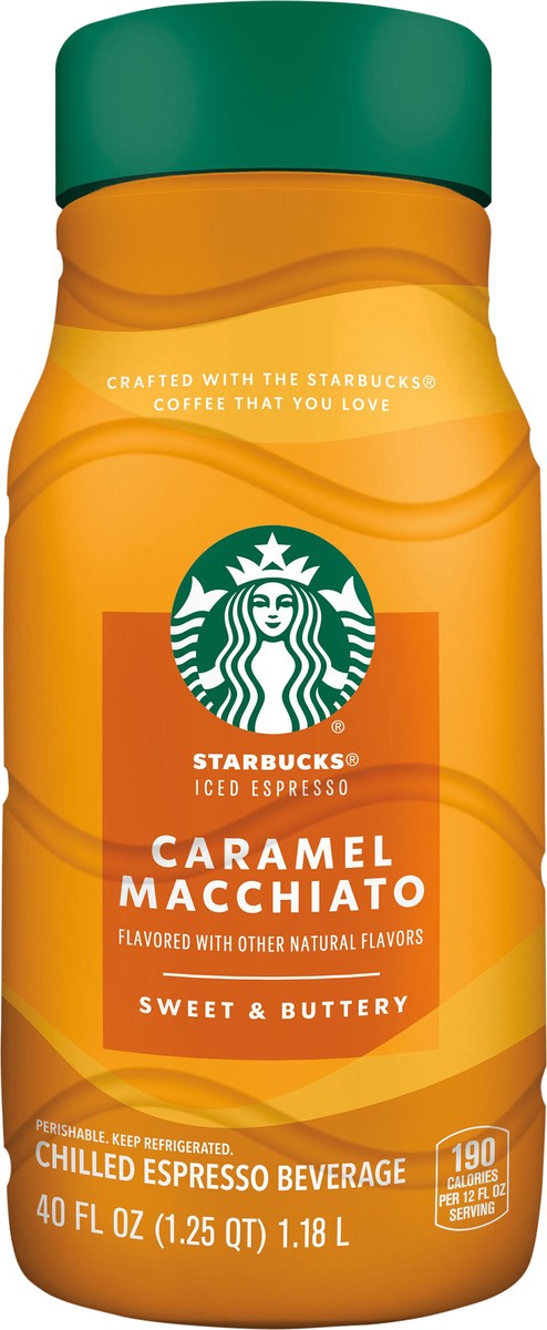 slide 7 of 9, Starbucks Iced Espresso Beverage Caramel Macchiato Flavored 40 Fl Oz Bottle, 40 fl oz
