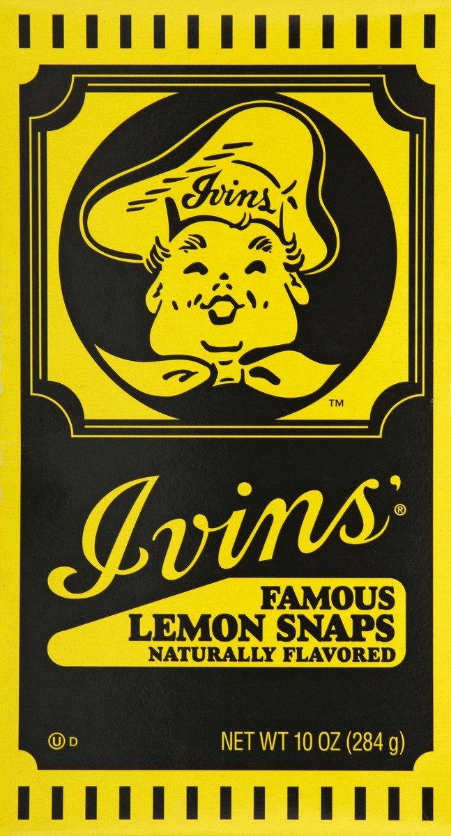 slide 1 of 1, Ivins Lemon Snaps 10 oz, 10 oz