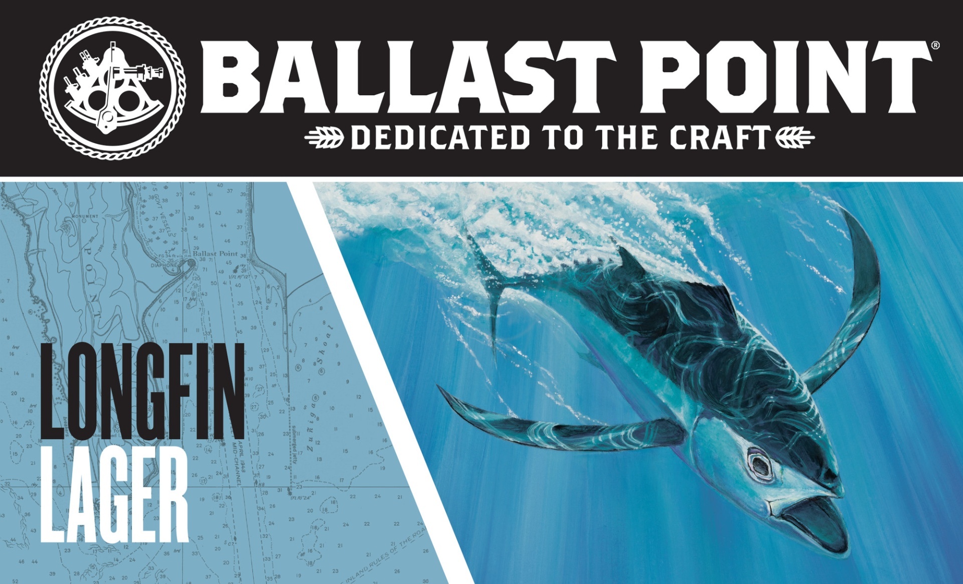 slide 1 of 6, Ballast Point Longfin Lager Cans, 6 ct; 12 oz