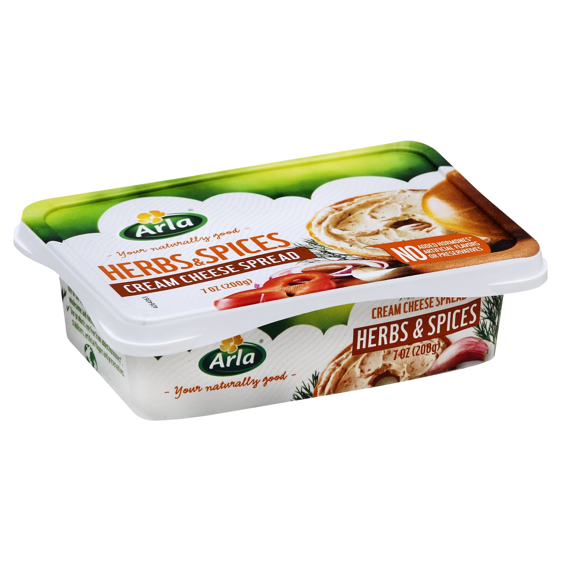 slide 1 of 4, Arla Herbs & Spices Cream Cheese Spread, 7 oz