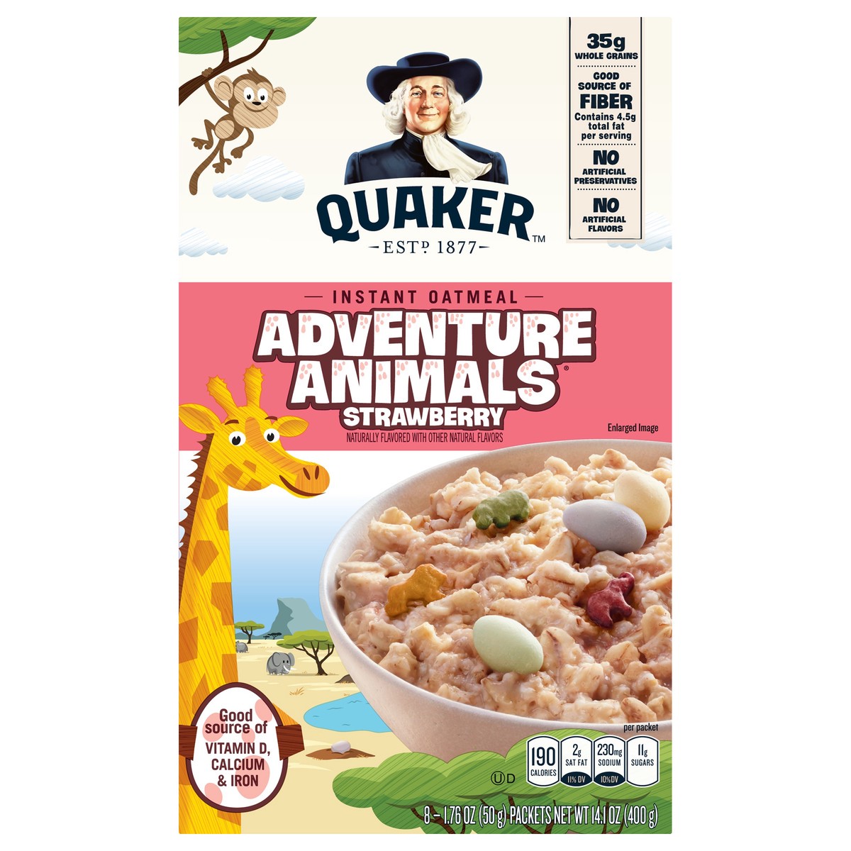 slide 1 of 7, Quaker Oatmeal, 8 ct