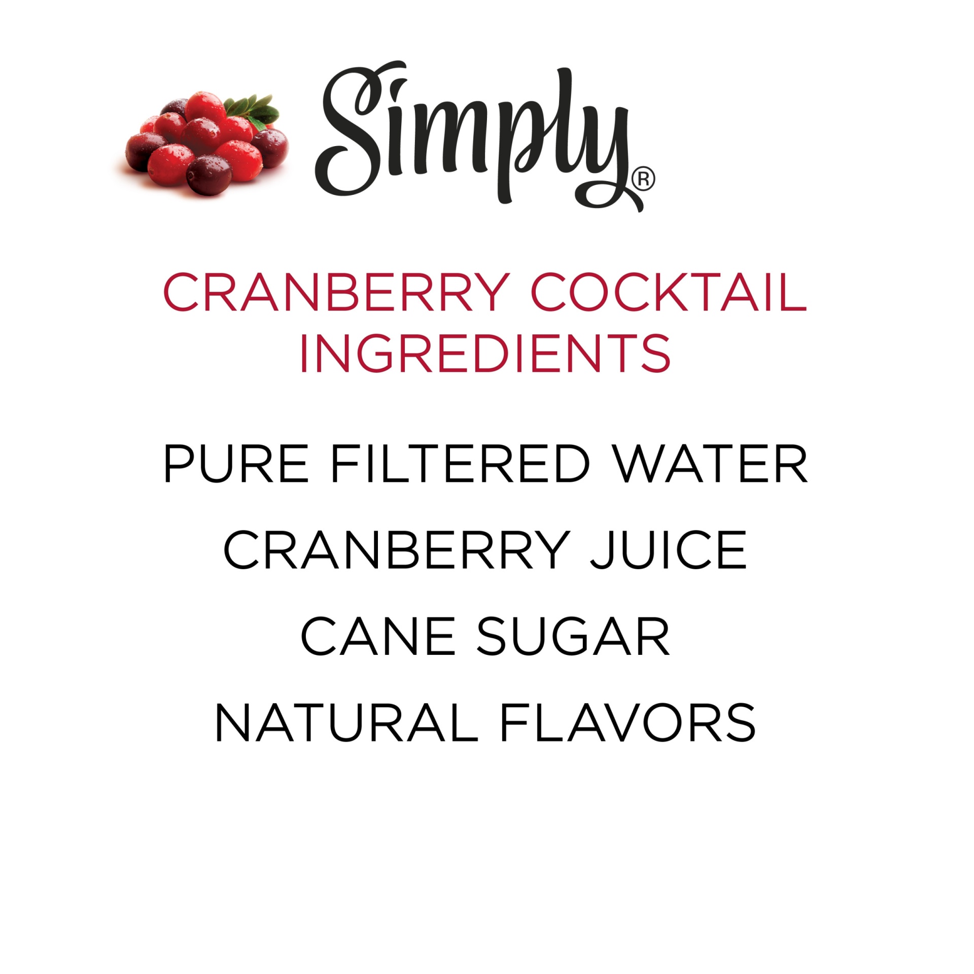 slide 4 of 8, Simply Cranberry Cocktail Bottle, 52 fl oz, 59 oz