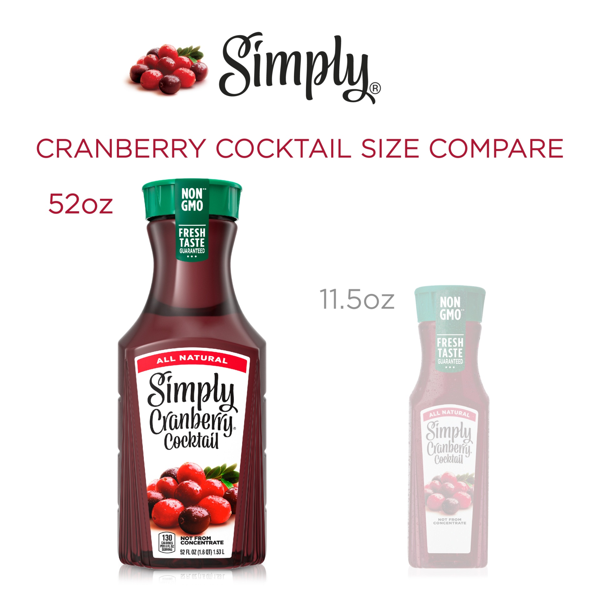 slide 7 of 8, Simply Cranberry Cocktail Bottle, 52 fl oz, 59 oz