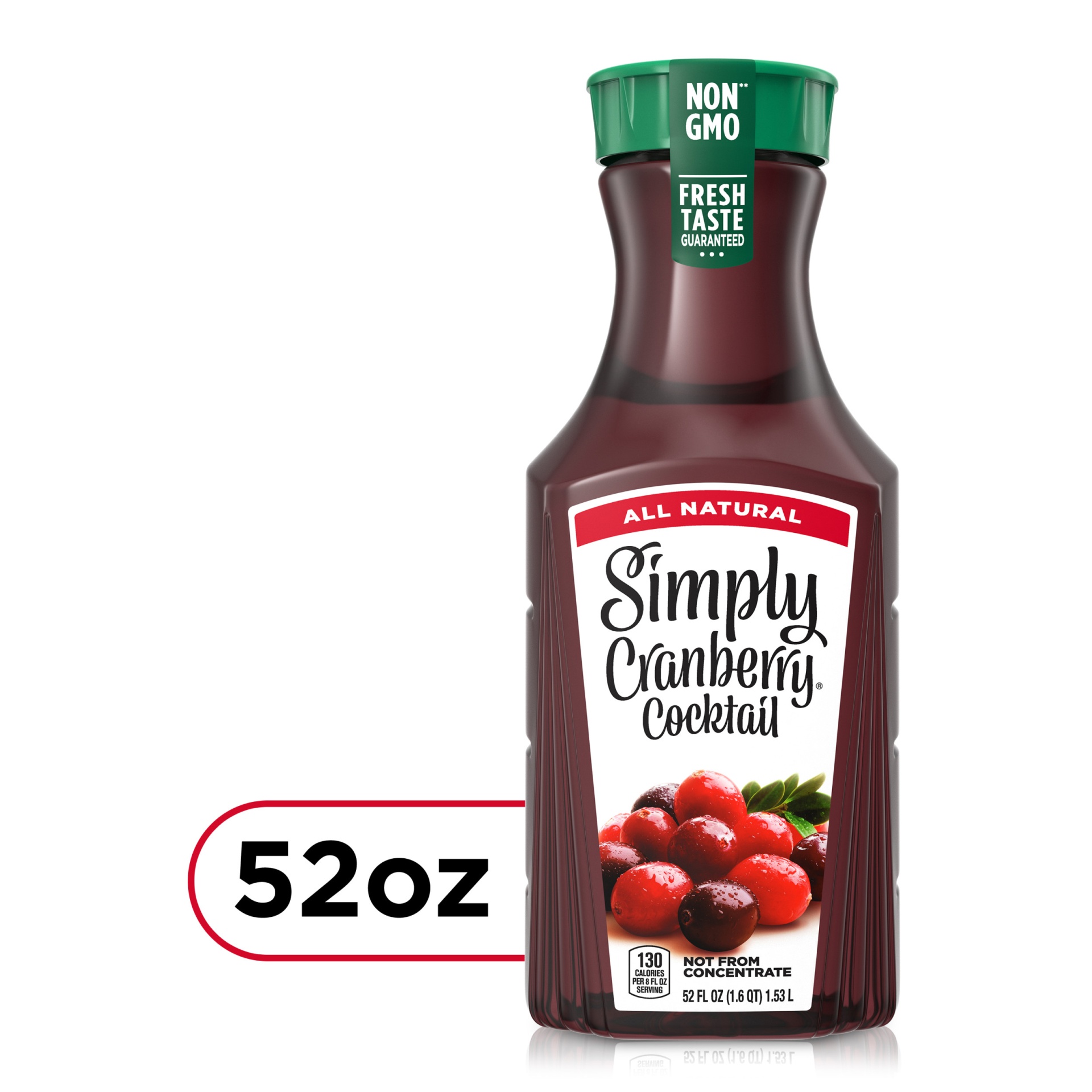 slide 1 of 8, Simply Cranberry Cocktail Bottle, 52 fl oz, 59 oz