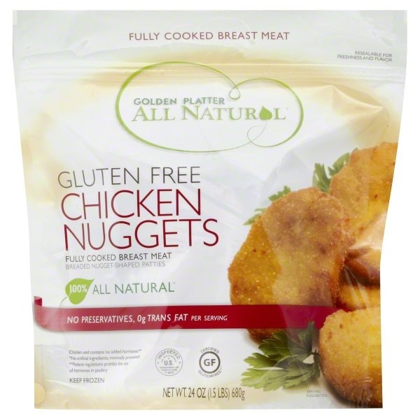 slide 1 of 3, Golden Platter Gluten Free Chicken Nuggets, 24 oz