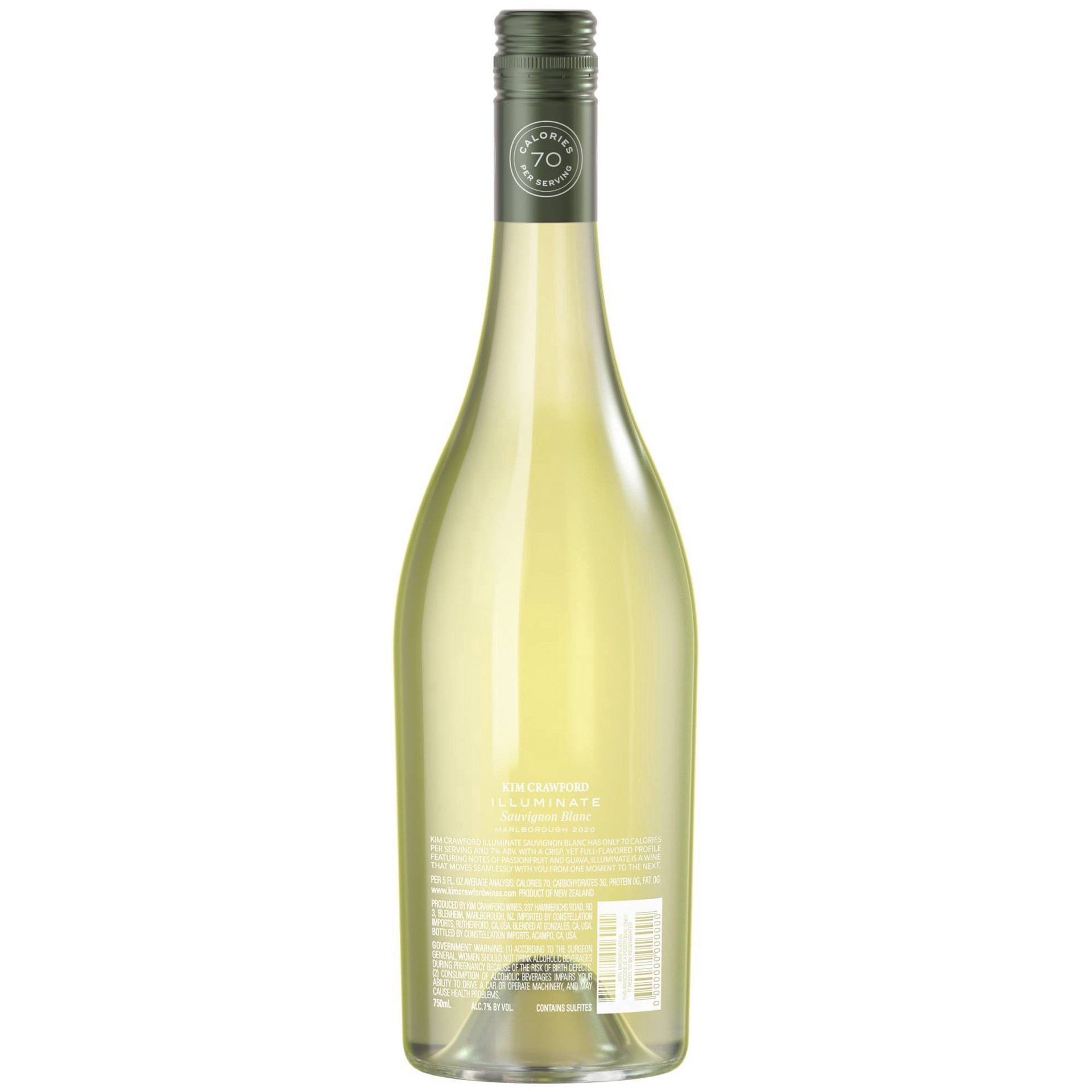 slide 2 of 5, Kim Crawford Illuminate New Zealand Sauvignon Blanc Lower Calorie White Wine, 750 ml