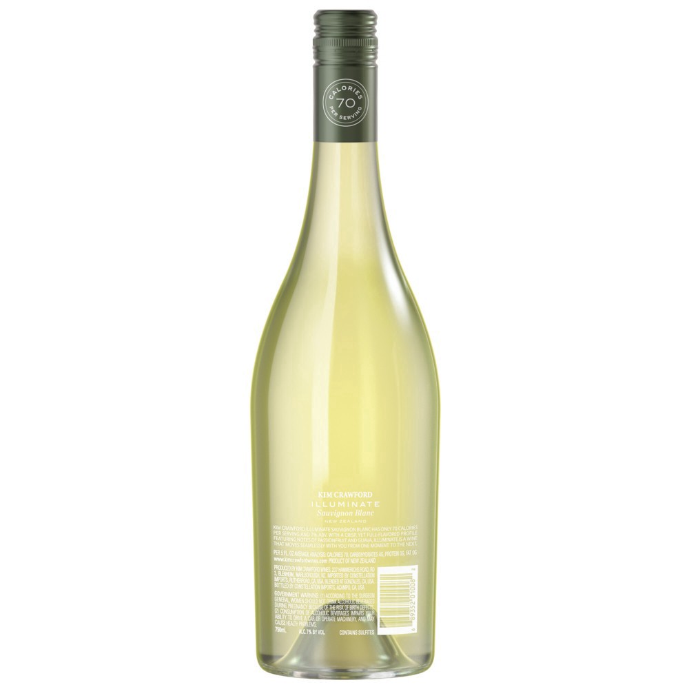 slide 4 of 5, Kim Crawford Illuminate New Zealand Sauvignon Blanc Lower Calorie White Wine, 750 ml