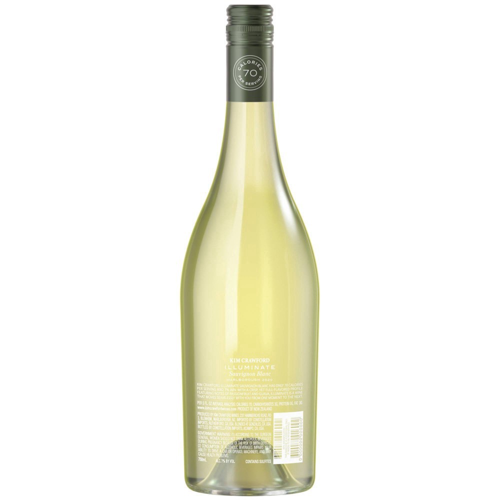 slide 3 of 5, Kim Crawford Illuminate New Zealand Sauvignon Blanc Lower Calorie White Wine, 750 ml