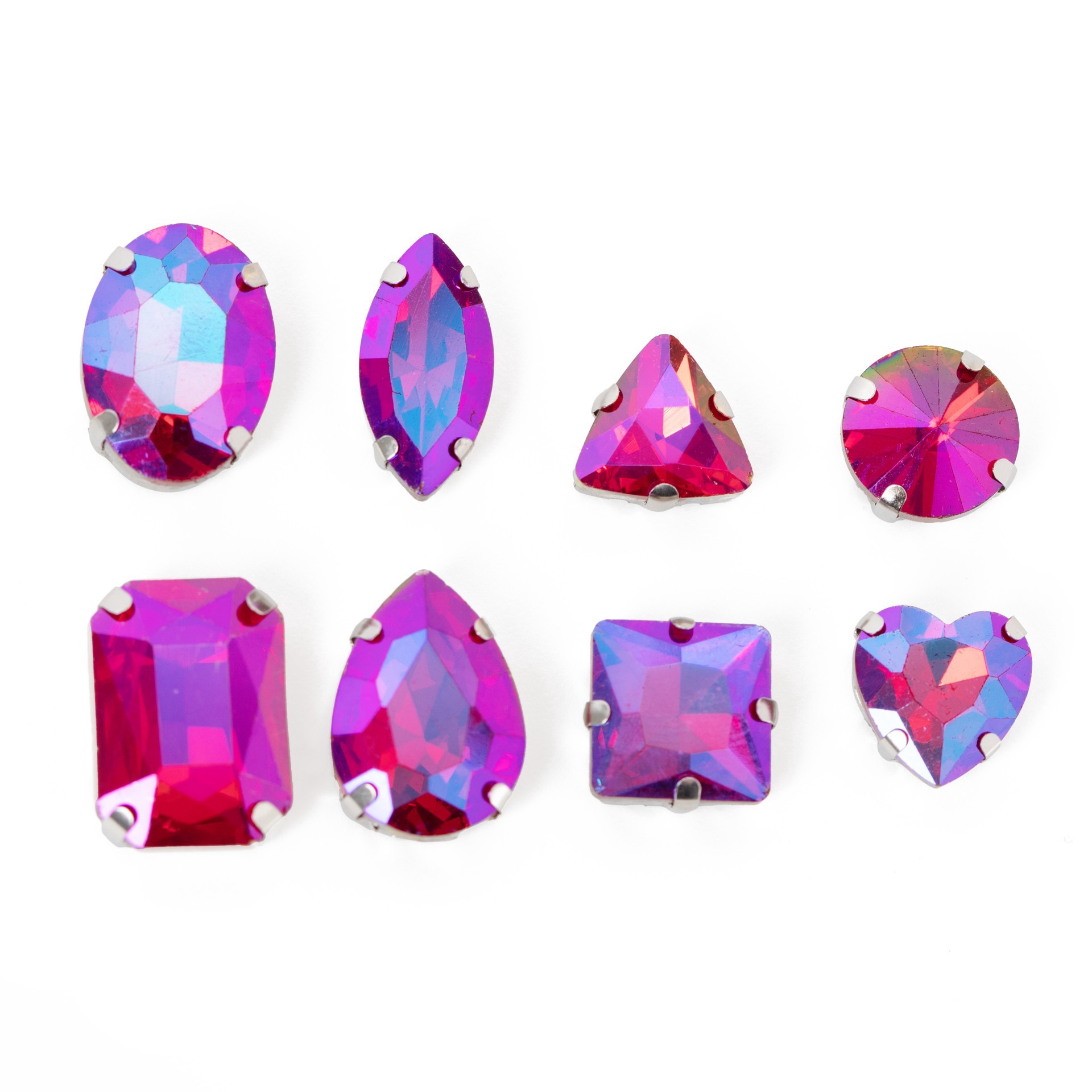 slide 6 of 7, Cousindiy Silver Siam Ab Glass Sew-On Rhinestones, 32ct., 32 ct