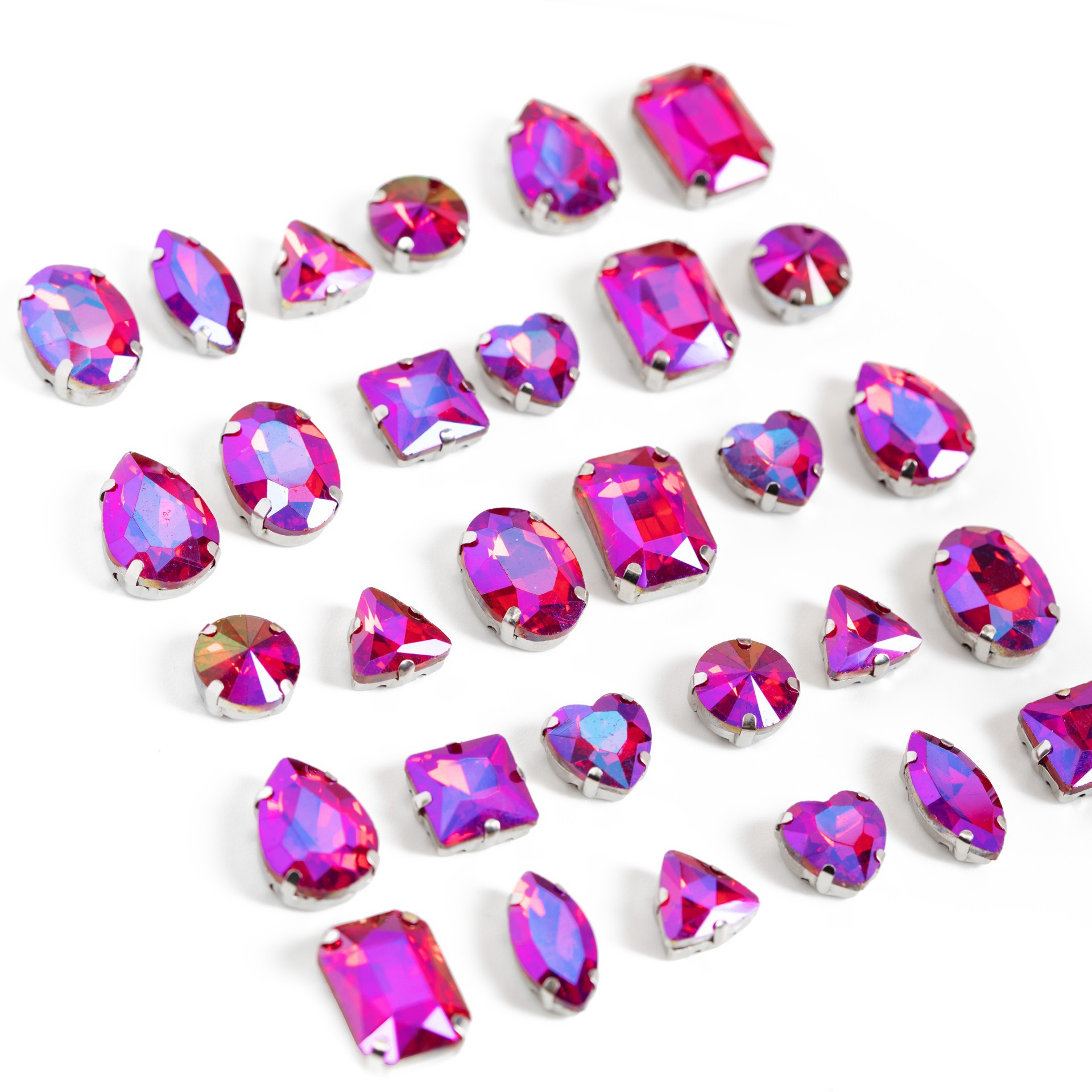 slide 5 of 7, Cousindiy Silver Siam Ab Glass Sew-On Rhinestones, 32ct., 32 ct