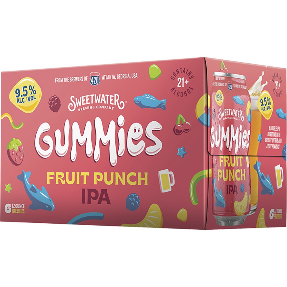 slide 1 of 1, SweetWater Brewing Company Gummies Fruit Punch, 6 ct; 12 oz