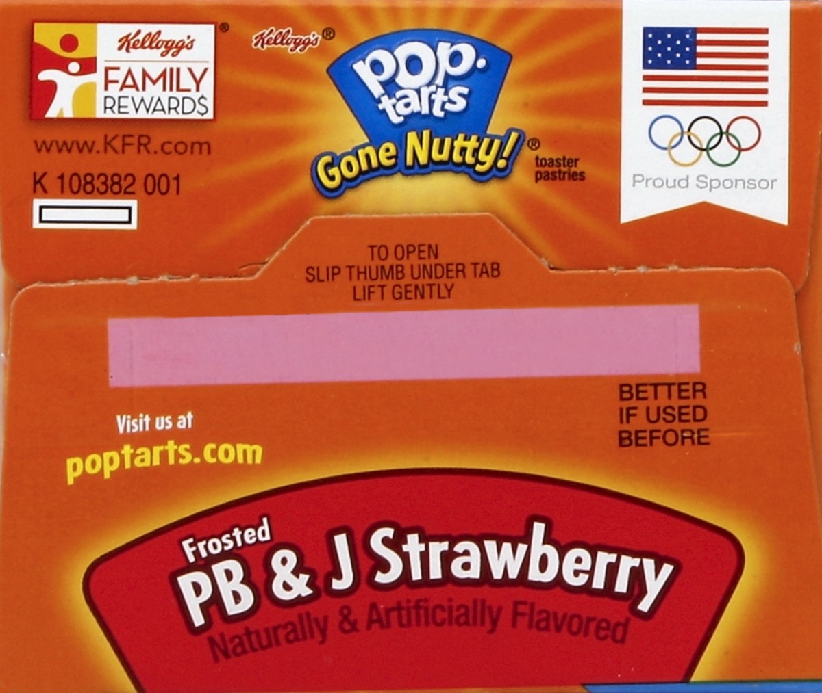 slide 2 of 6, Pop-Tarts Gone Nutty Frosted PB & J Strawberry Toaster Pastries, 6 ct; 10.5 oz