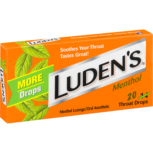 slide 2 of 16, Luden's Throat Drops Menthol, 20 ct