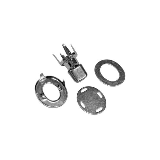 slide 1 of 2, 1" Nickel Oval Turn Lock Purse Clasp By Bead Landing, 1 in