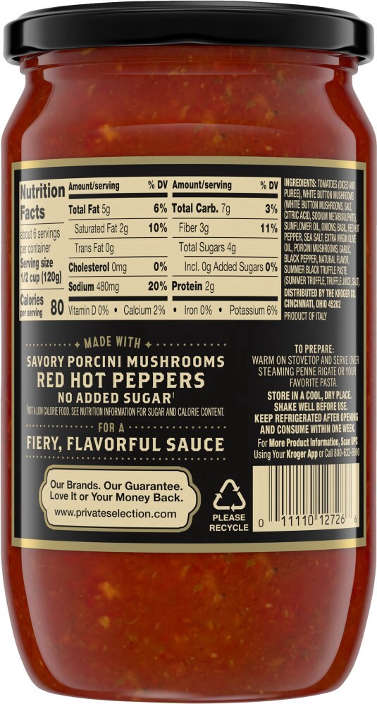 slide 2 of 2, Private Selection Porcini Arrabbiata Pasta Sauce, 24 oz