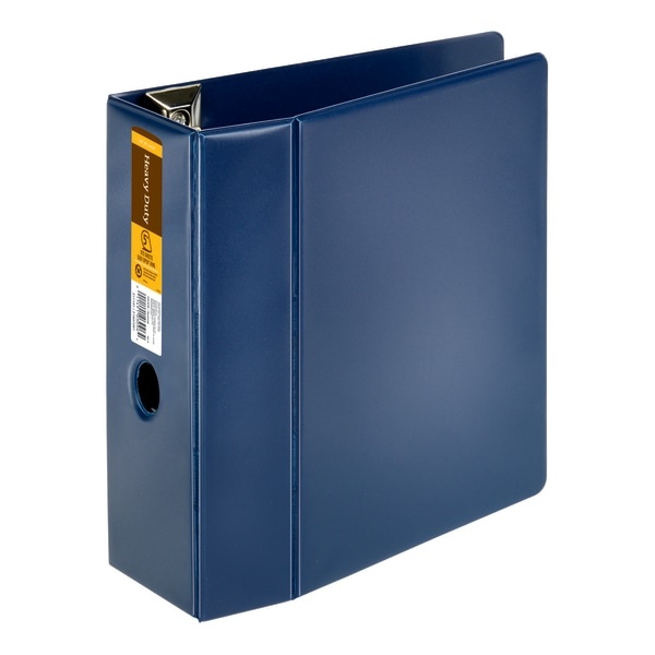 slide 1 of 1, Office Depot [In]Place Heavy-Duty 3-Ring Binder, 5'' D-Rings, Navy, 5 in