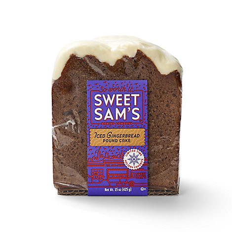 slide 1 of 1, Sweet Sam's Cake Pound Iced Gingerbread - Each, 