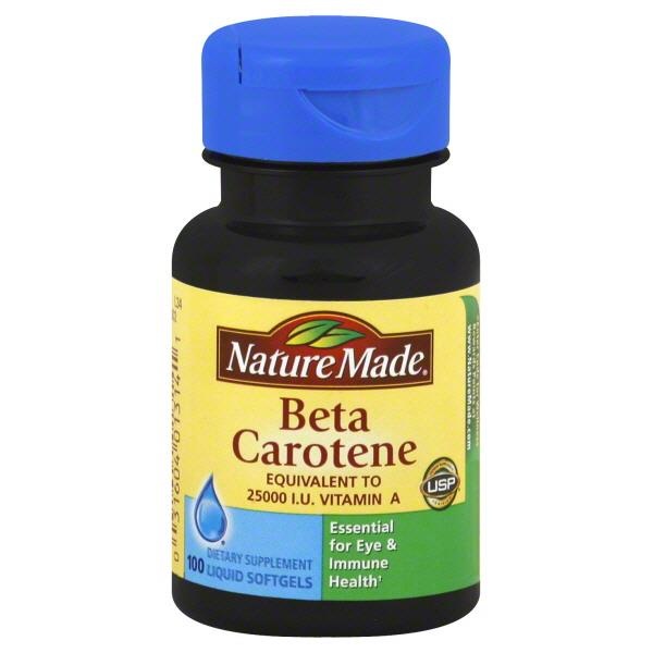 slide 1 of 1, Nature Made Beta Carotene, Liquid Softgels, 100 ct