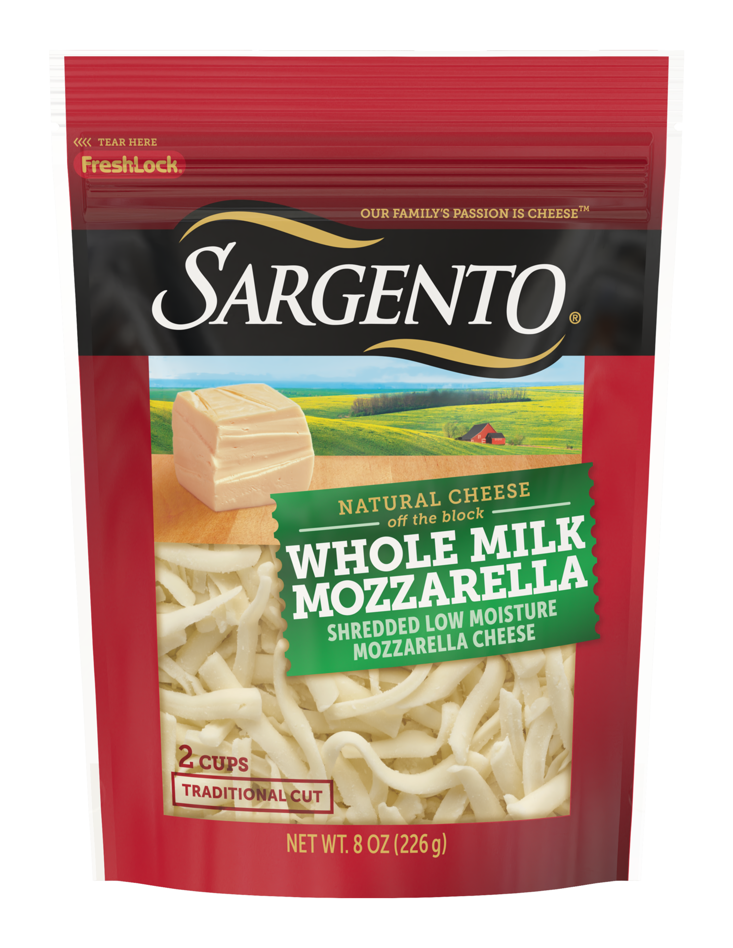 slide 1 of 5, Sargento Shredded Whole Milk Mozzarella Natural Cheese, 8 oz, 8 oz