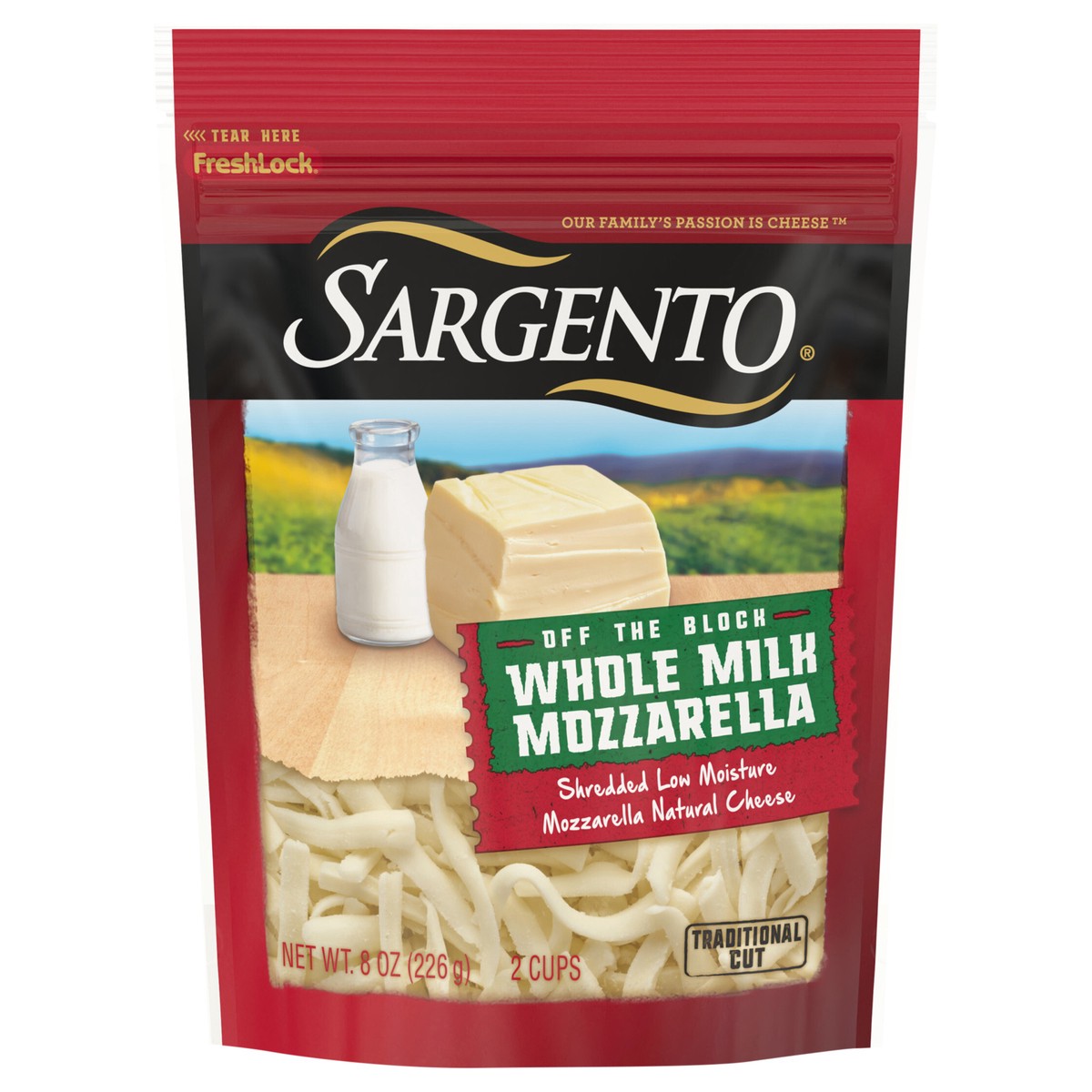 slide 1 of 5, Sargento Artisan Blends Whole Milk Mozzarella, 8 oz