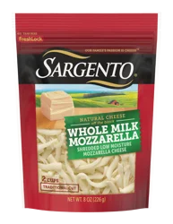 Sargento Shredded Whole Milk Mozzarella Natural Cheese, 8 oz