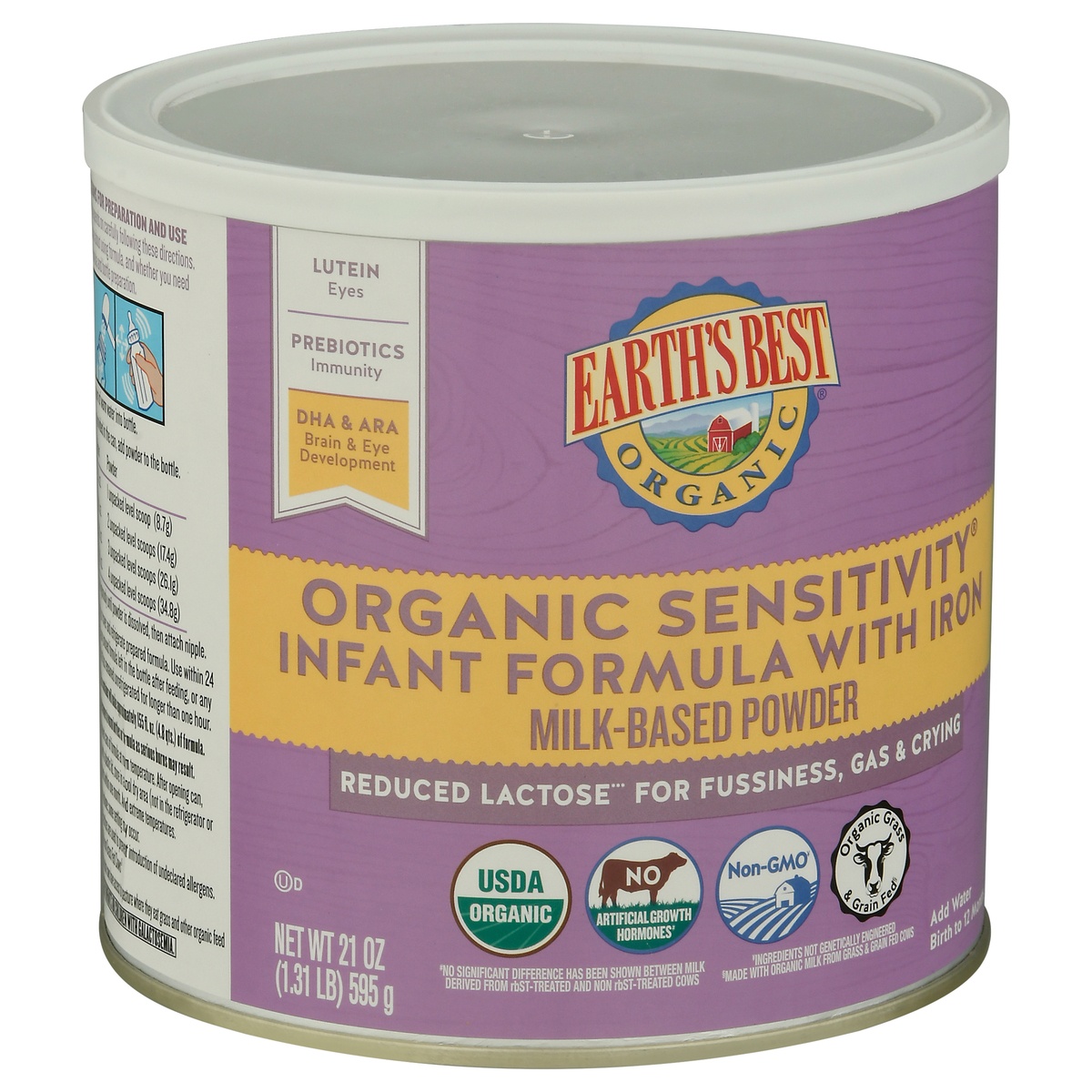 slide 2 of 11, Earth's Best Organic Sensitivity Infant Formula With Iron, 21 oz