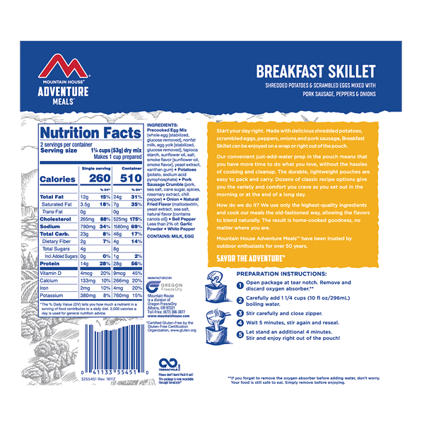 slide 4 of 5, Mountain House Breakfast Skillet, 3.7 oz