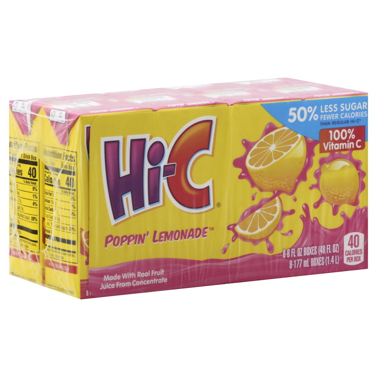 slide 10 of 10, Hi-C Poppin Lemonade Cartons- 8 ct, 48 oz