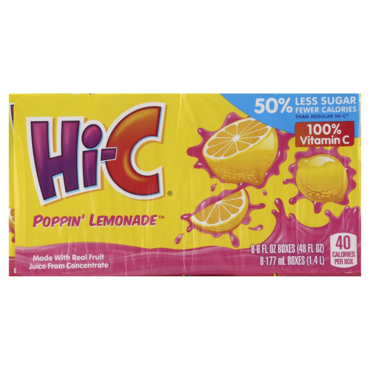 slide 5 of 10, Hi-C Poppin Lemonade Cartons- 8 ct, 48 oz