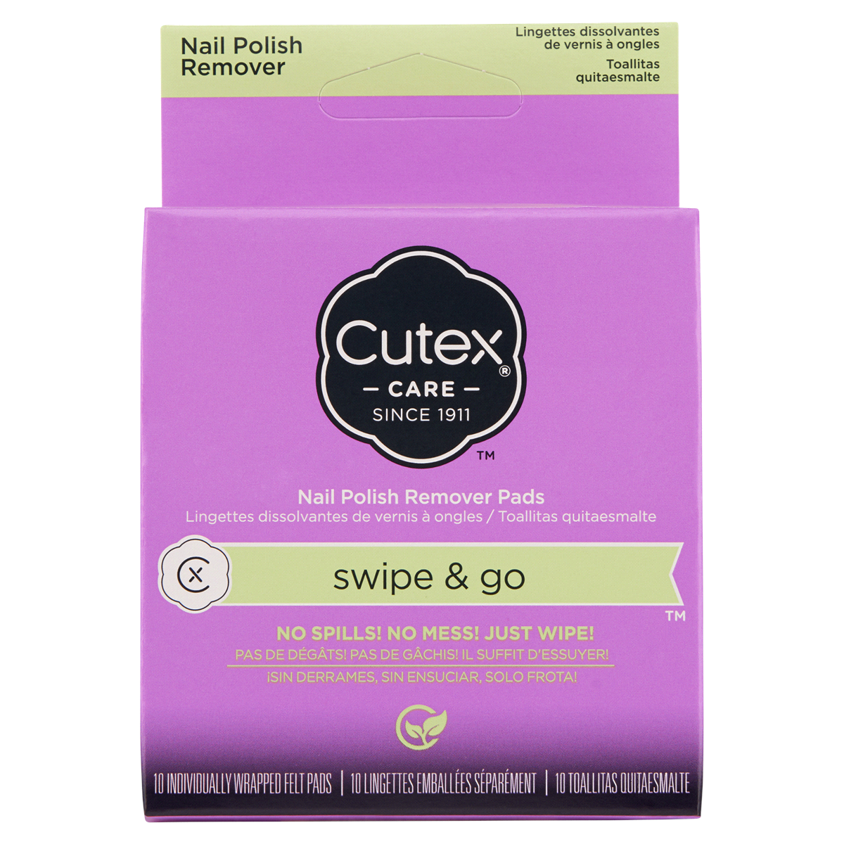 Cutex Swipe & Go Nail Polish Remover Pads 10 ct | Shipt