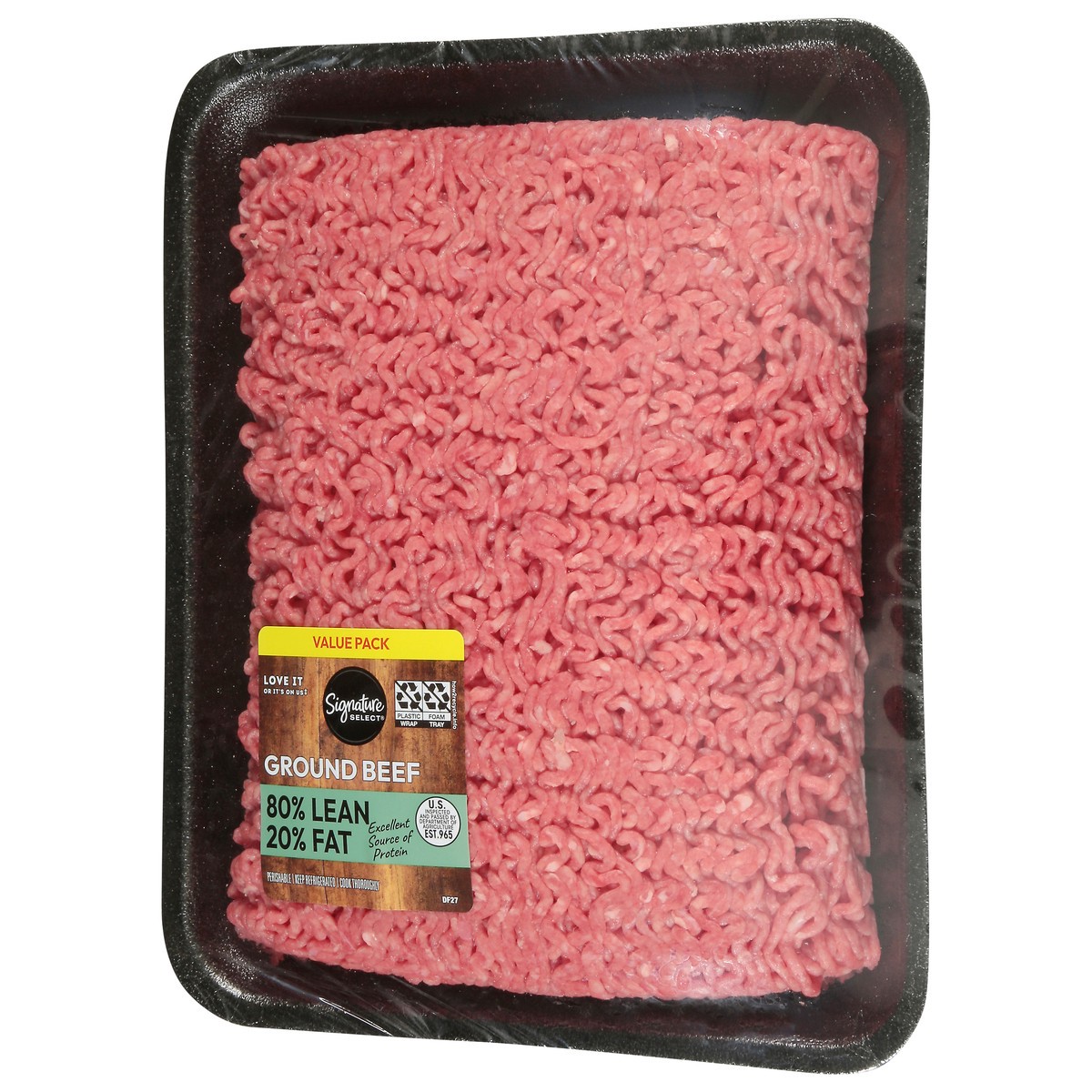 slide 3 of 4, Signature Select 80%/20% Ground Beef Value Pack 1 ea, per lb