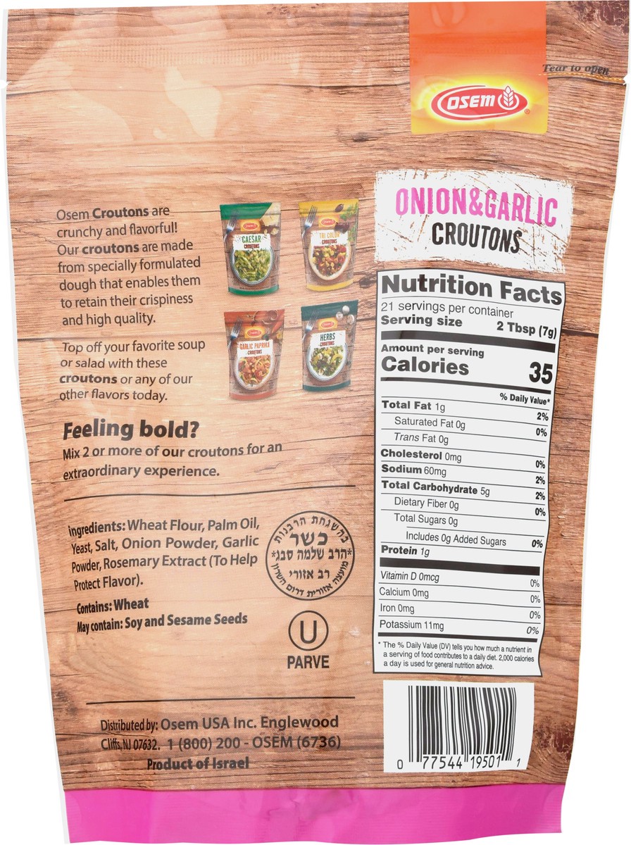 slide 7 of 9, Osem Onion & Garlic Croutons 5.25 oz, 5.25 oz
