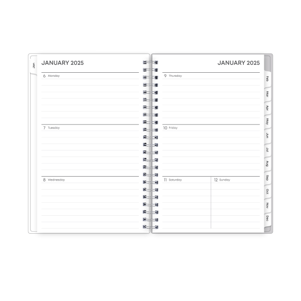 slide 5 of 7, 25 Blue Sky Weekly/Monthly Calendar, Stitched Stripe, January 25-December 25, 1 ct