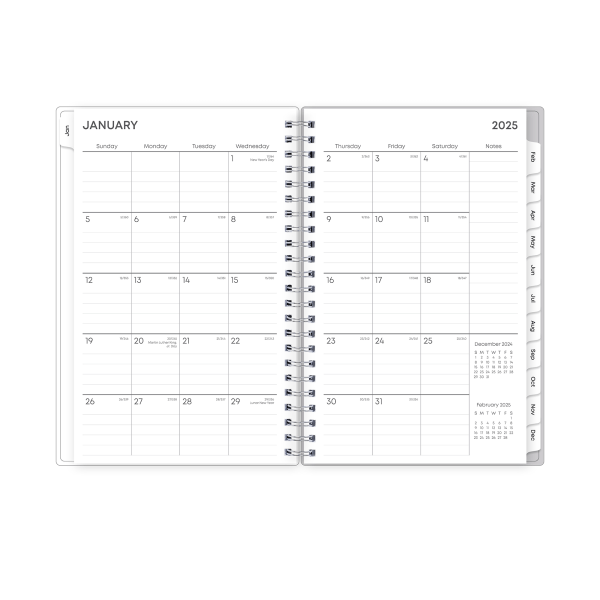 slide 4 of 7, 25 Blue Sky Weekly/Monthly Calendar, Stitched Stripe, January 25-December 25, 1 ct