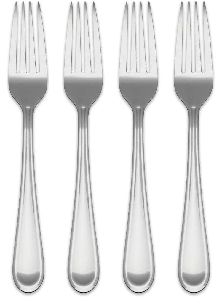 slide 1 of 1, Dash of That Claire Mirror Stainless Steel Forks - Silver, 4 ct