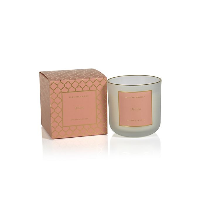 slide 1 of 1, Zodax Bellini Medium Frosted Candle Jar with Gold Rim - Clay, 1 ct