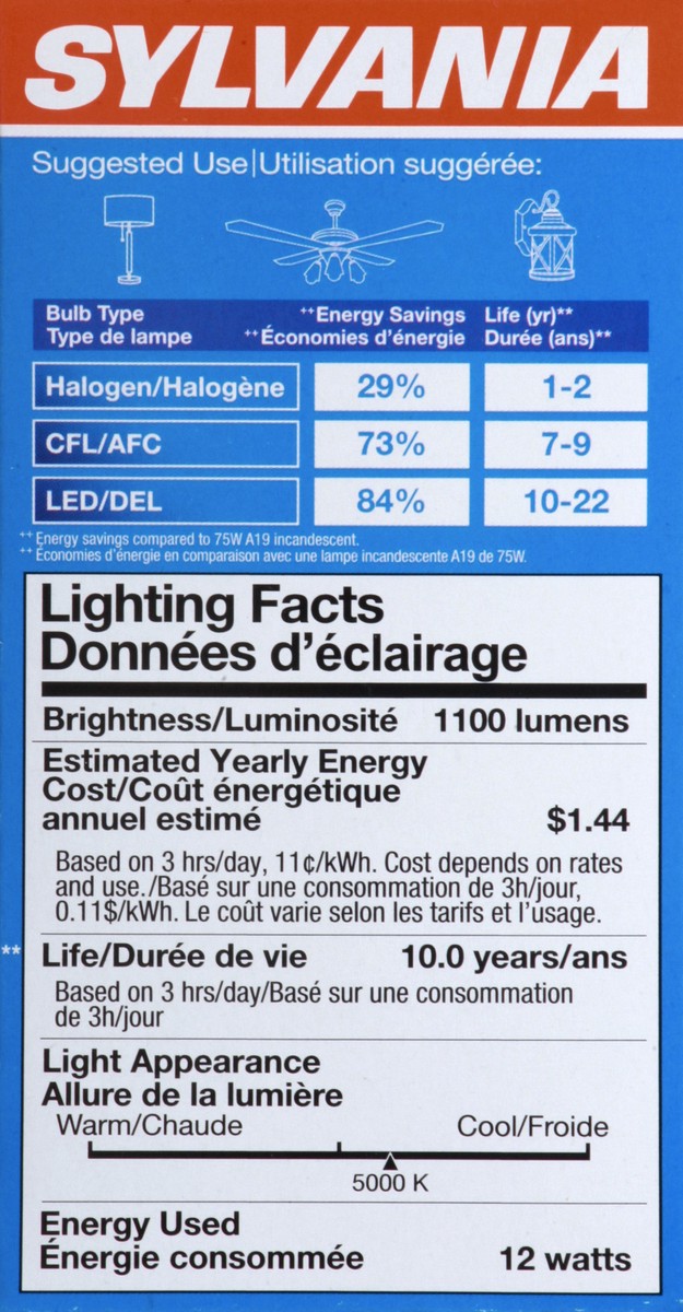 slide 6 of 9, Sylvania Led12A19F85010, 1 ct