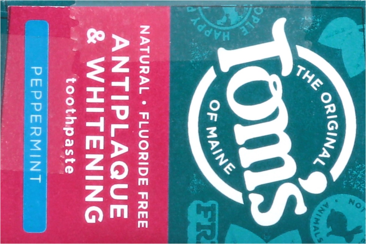 slide 2 of 16, Tom's Tom’s of Maine Antiplaque and Whitening Toothpaste, Fluoride Free, Peppermint, Single, 4.5 Oz, 4.5 oz