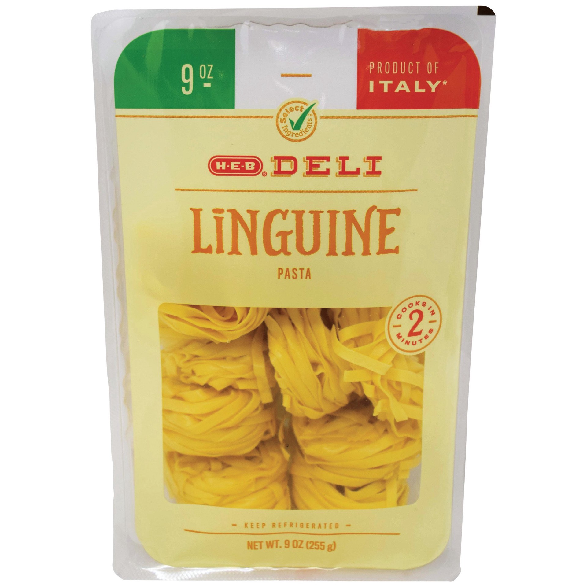 slide 1 of 1, H-E-B Deli Linguine Pasta, 9 oz