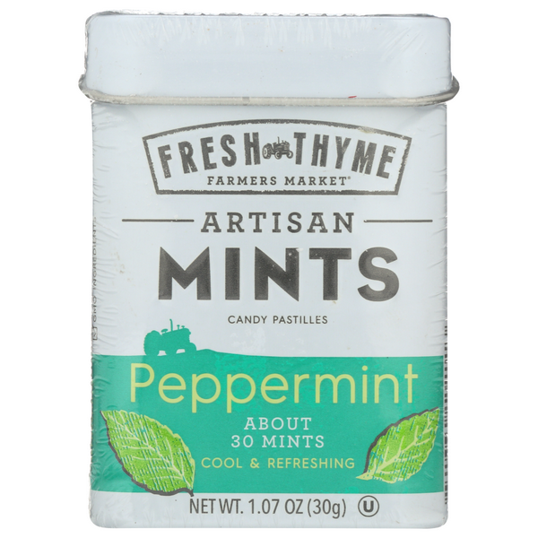 slide 1 of 1, Fresh Thyme Peppermint Artisan Mints, 1 ct