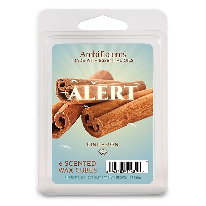 slide 1 of 1, AmbiEscents Alert Cinnamon Wax Fragrance Cubes, 6 ct