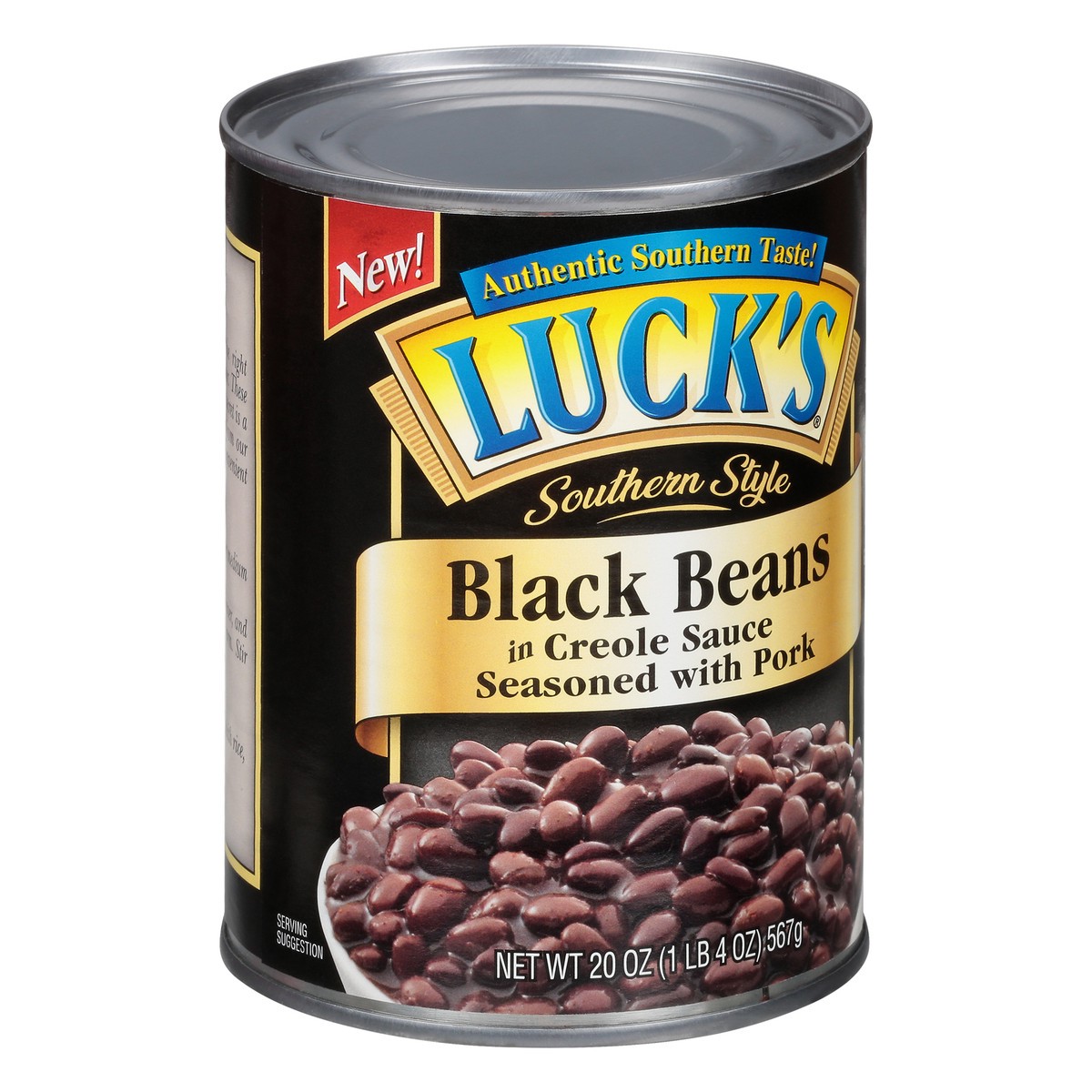 slide 8 of 12, Luck's Seasoned with Pork Southern Style Black Beans in Creole Sauce 20 oz, 20 oz