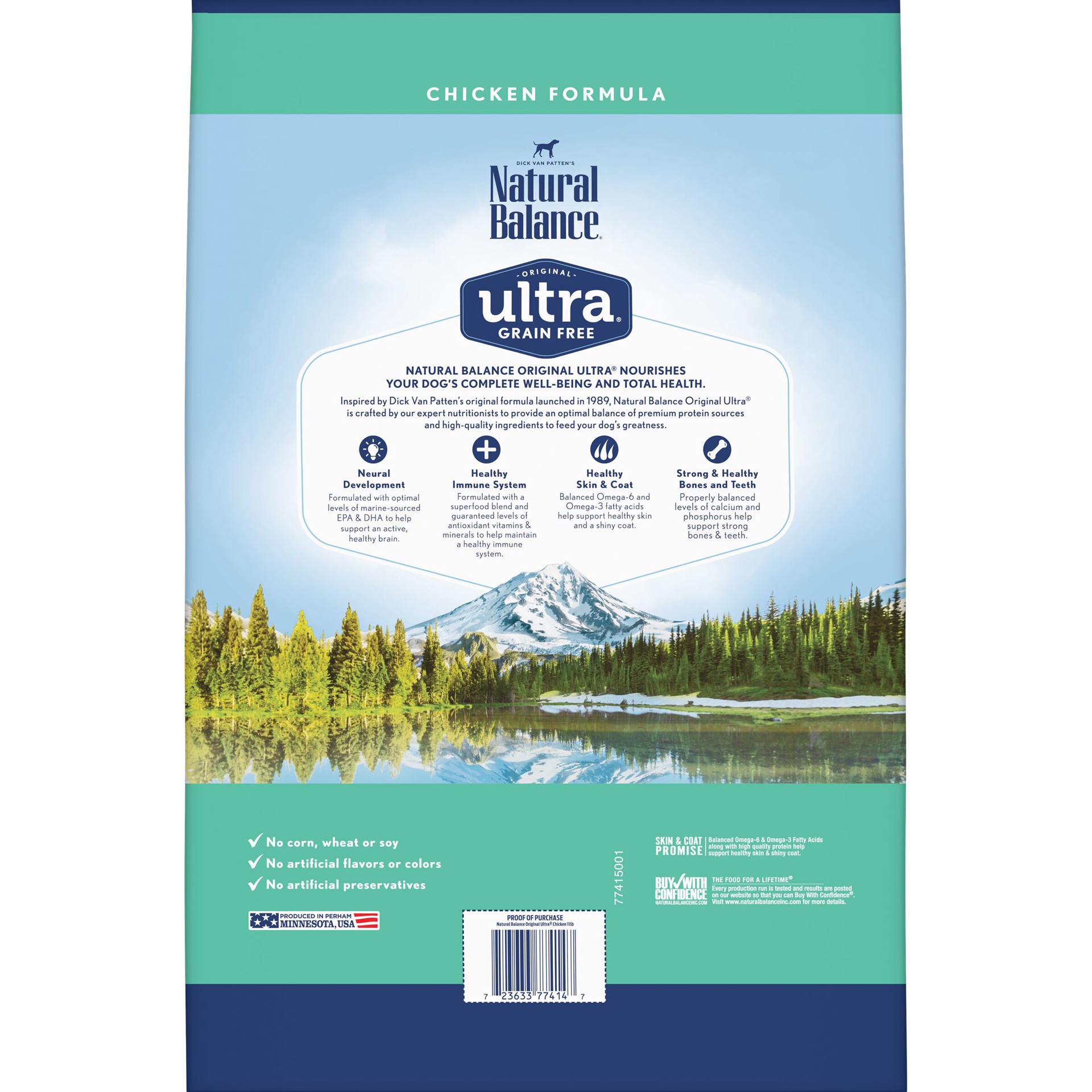 slide 4 of 5, Natural Balance Original Ultra Grain Free Dry Dog Food, Chicken Formula, 11 lb. Bag, 1 ct