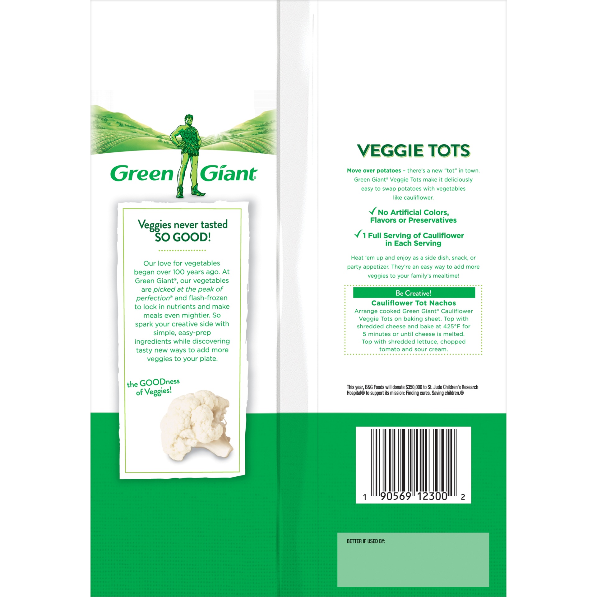 slide 2 of 6, Green Giant Cauliflower Veggie Tots, 16 oz