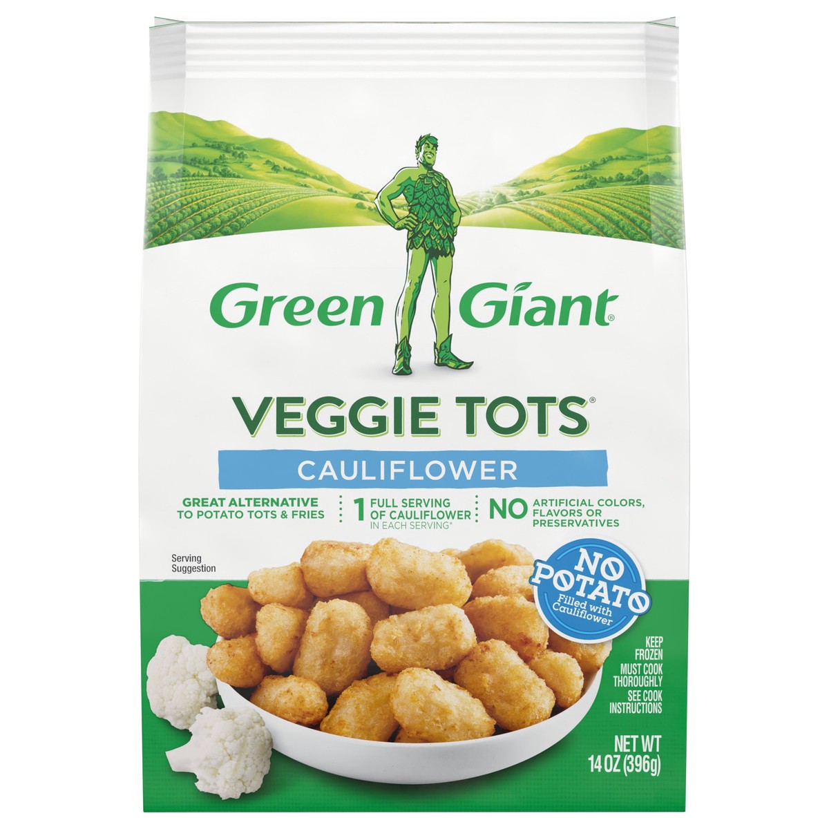 slide 1 of 9, Green Giant Cauliflower Veggie Tots 14 oz, 14 oz