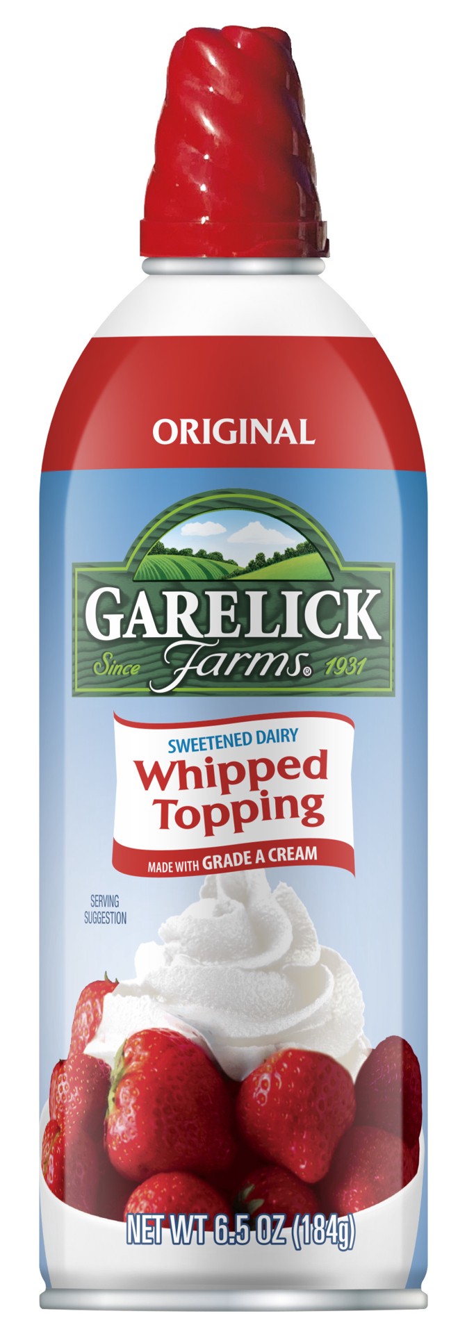 slide 1 of 1, Garelick Farms Original Sweetened Whipped Topping, 6.5 Ounce - 1 Can, 6.5 oz
